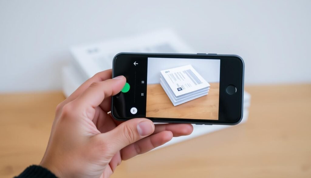 Smartphone scanning positioning