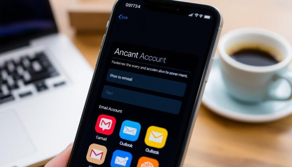 adding email account on iOS