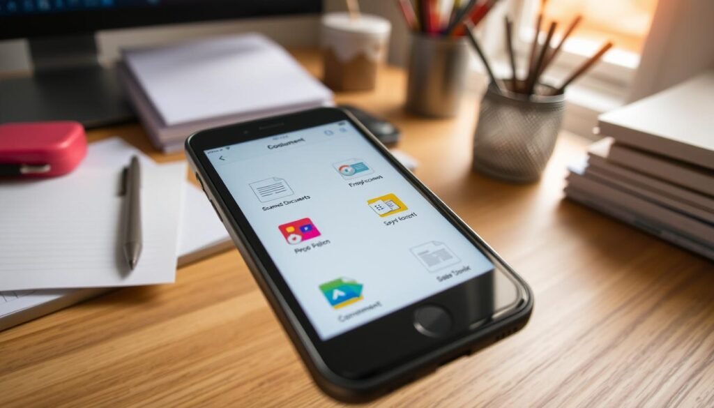 organizing scanned documents on smartphone