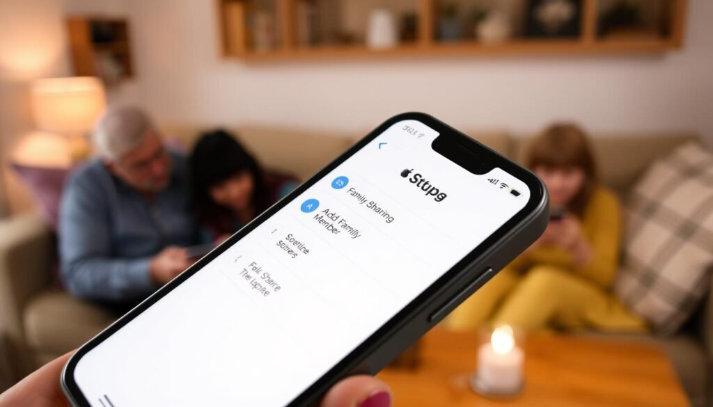 setting up family sharing on iphone